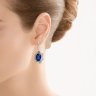 Серьги из белого золота с бриллиантом и сапфиром (Арт.e01204as4ws_sa_wg)