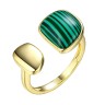 Кольцо серебряное с малахитом «Gravity Line» Fresh Jewelry (арт.RB-R01926-X-L-Mal-X-X)