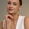 Серьги из серебра с фианитами «Чёрное сердце» Соколов (арт.94-122-00122-1)