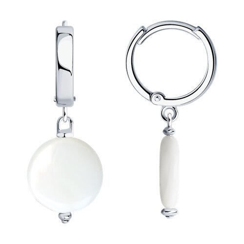 Серьги из серебра с перламутром (Арт.83020280)