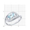 Кольцо из серебра с топазом и фианитами (Арт.94-310-02685-2)