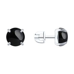 Серьги из серебра с агатами (Арт.94-322-02384-1)