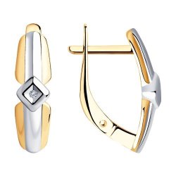 Серьги из серебра с бриллиантами (Арт.87020029)