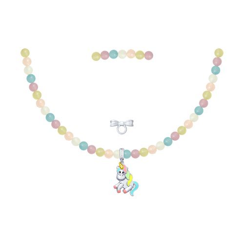 Колье из серебра с эмалью (Арт.8510800002)