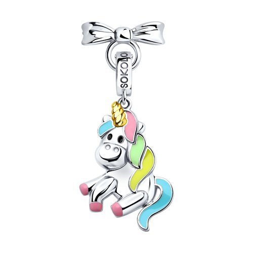 Колье из серебра с эмалью (Арт.8510800002)