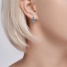 Серьги из серебра с топазами и фианитами (Арт.92022839)