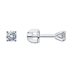 Серьги из белого золота с бриллиантами (Арт.1021835-3-66)