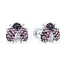 Серьги из серебра с корундами и фианитами (Арт.94026834)