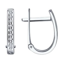 Серьги из белого золота с бриллиантами (Арт.1022206-3)