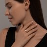 Кольцо из золочёного серебра с жемчугом и фианитами (Арт.93-310-02069-1)