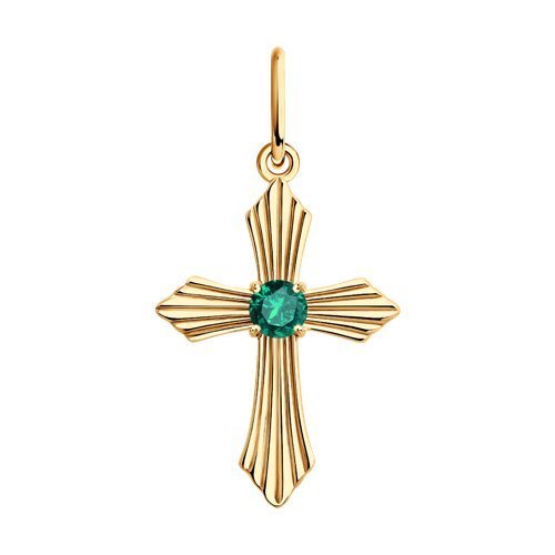 Подвеска из золота с изумрудом (Арт.3030241)