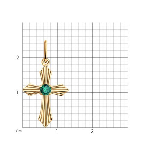 Подвеска из золота с изумрудом (Арт.3030241)
