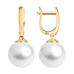 Серьги из серебра с жемчугом (Арт.93021191)