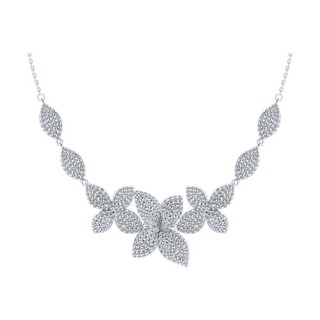 Колье из серебра с фианитами «Цветочный Шик» Соколов (арт.9407)