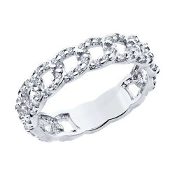 Кольцо из серебра с фианитами (Арт.94014090)