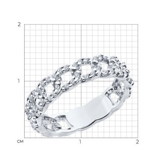 Кольцо из серебра с фианитами «Вечная цепь» Соколов (арт.94014090)