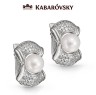 Серьги серебряные с жемчугом «Белый Балет» Kabarovsky (арт.12-098-1500)