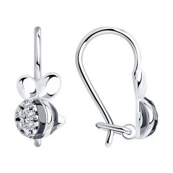Серьги из серебра с фианитами (Арт.94-120-00987-1)