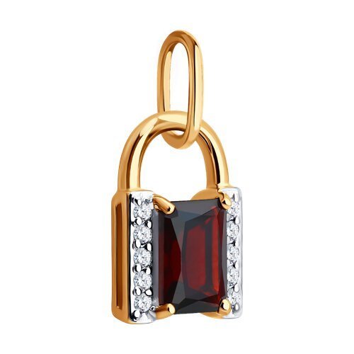 Подвеска золотая пробы 585 с гранатом (Арт.51-330-00916-1)