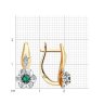 Серьги из золота с бриллиантами и изумрудами (Арт.51-220-00560-2)