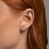 Серьга из серебра с фианитами (Арт.94170336)