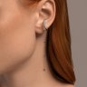 Серьга из серебра с фианитами (Арт.94170336)