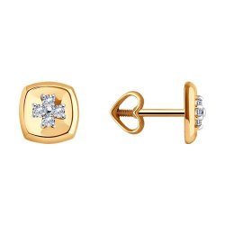 Серьги из золота с фианитами (Арт.51-122-02351-1)