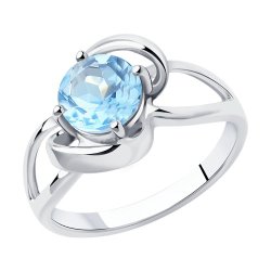 Кольцо из серебра с топазом (Арт.94-310-00606-1)