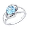 Кольцо из серебра с топазом (Арт.94-310-00606-1)