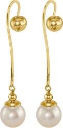 Серьги из серебра с жемчугом (Арт.aas-10-12-4-g)