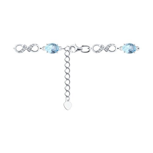 Браслет из серебра с топазами и фианитами (Арт.94-350-00586-1)