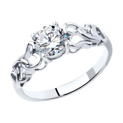 Кольцо из серебра с фианитом (Арт.94010858)