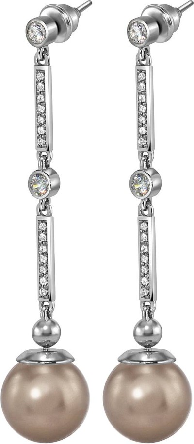 Серьги серебряные с жемчугом и куб. цирконием «Beautiful 9S» Rivoli (арт.AAS-5-12-9-S)