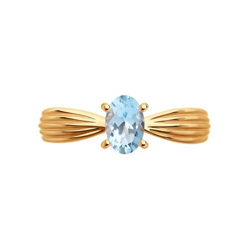 Кольцо золотое с топазом «Небесный Овал» SOKOLOV (арт.51-310-02133-1)