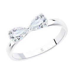 Кольцо из серебра с фианитами (Арт.94011857)