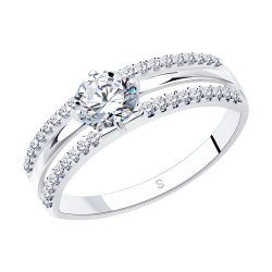 Кольцо из серебра с фианитами (Арт.94012244)