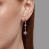 Серьги из серебра с фианитами (Арт.94026412)