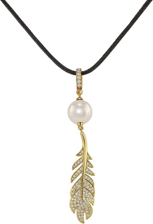 Кулон из серебра с жемчугом и кристаллом swarovski (Арт.cbp-4-36-2-g)