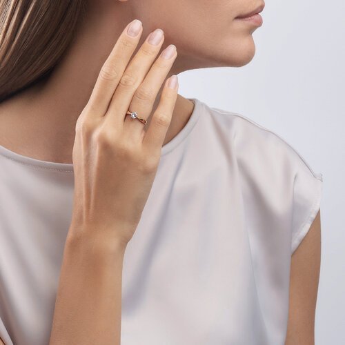 Кольцо из золота с фианитом (Арт.019050)