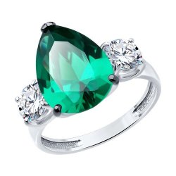 Кольцо из серебра с фианитами (Арт.94013744)