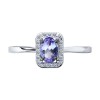 Кольцо из белого золота с бриллиантами и танзанитом «Лавандовый рассвет» Соколов (арт.6014133)