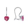 Серьги из серебра с розовыми фианитами (Арт.94020579)