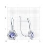 Серьги из белого золота с бриллиантами и танзанитами (Арт.6024085)