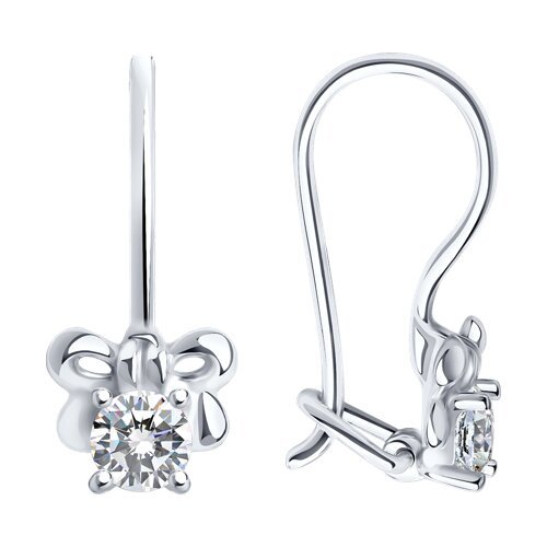Серьги из серебра с фианитами (Арт.94022200)