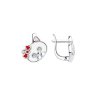 Серьги из серебра с эмалью и фианитами (Арт.94022694)