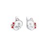 Серьги из серебра с эмалью и фианитами (Арт.94022694)