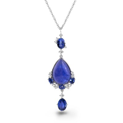 Ожерелье с бриллиантами, сапфирами и танзанитами «Арктическая созвездие» La Nordica (арт.7092)