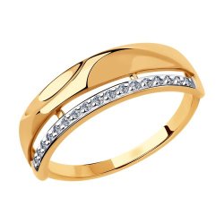 Кольцо из золота с фианитами (Арт.018367)