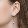 Серьги из серебра с фианитами (Арт.94023750)