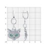 Серьги из серебра с фианитами (Арт.94024027)